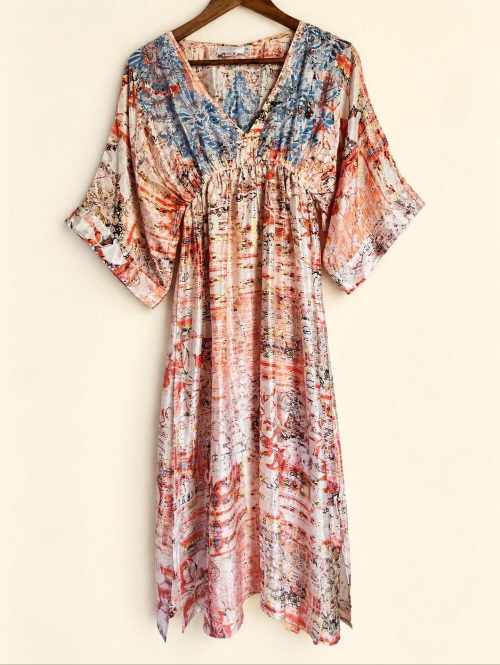 Karyn Seo Silk-Blend Boho Empire Waist Midi XS